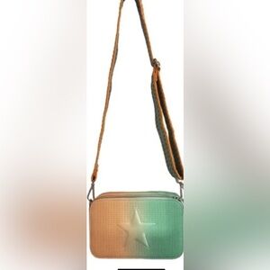 Vintage Havana Gradient Star Crossbody Bag - Green Mint and peach 🍑